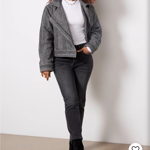 Splendid Herringbone Moto Jacket - Picture 6 of 7